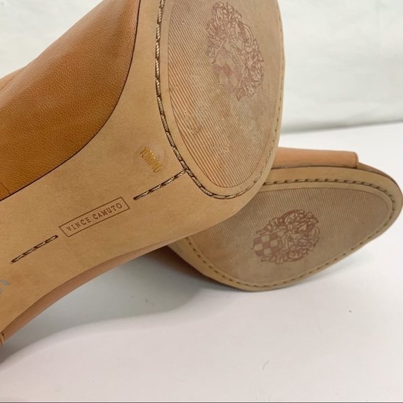 VINCE CAMUTO Leather Open Toe Ankle Booties - Picture 11 of 13